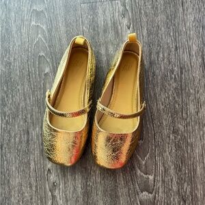 H&M Shiny Gold Kids Dress Shoes